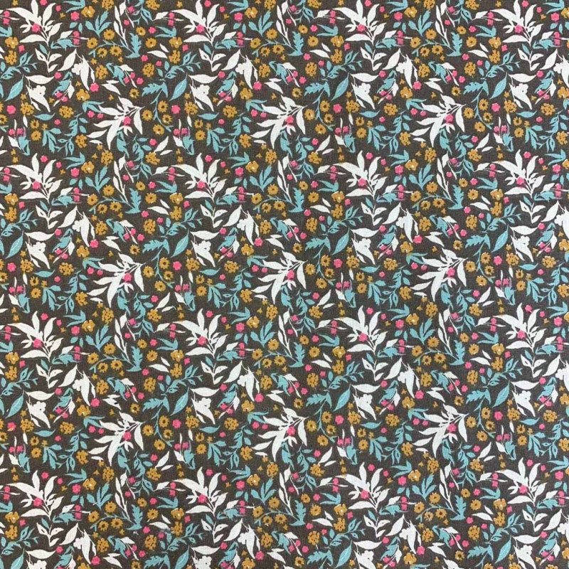 Printed Cotton KIMIA Sepia / Brown Sugar